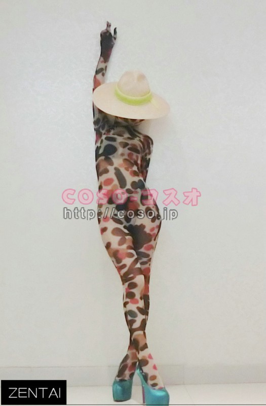 不規則redドット雌豹柄　セクシーレディー　ファッション―3taitsu0159