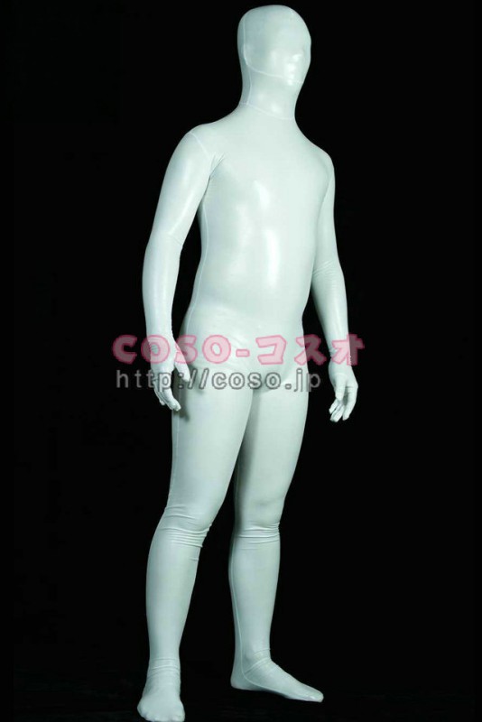 ホワイト　透明人間　全身タイツ 衣装―6taitsu0025