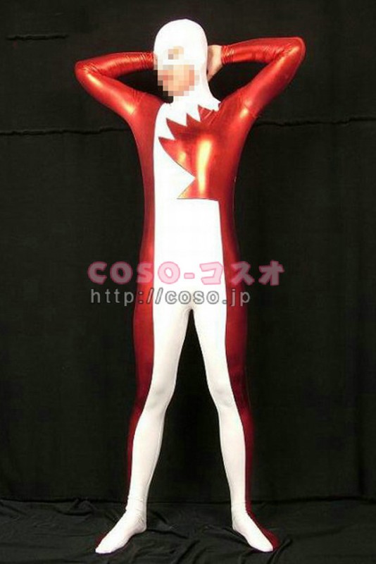紅葉　ホワイト＆レッド　メタリックとライクラ　コスチューム―6taitsu0124
