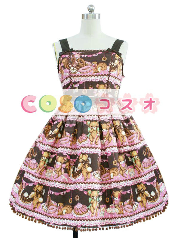 コルセット　可愛い　合成繊維　パーティー　ピンク　 ―Lolita0592