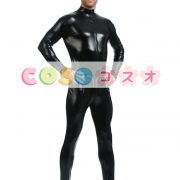 メタリック全身タイツ ブラック ジャンプスーツ 大人用 ―taitsu-tights1116