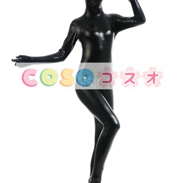 メタリック全身タイツ ブラック ジャンプスーツ 大人用 ―taitsu-tights1172 1 メタリック全身タイツ ブラック ジャンプスーツ 大人用 ―taitsu-tights1172 1