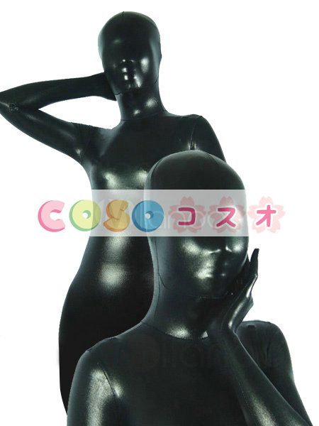 カラー全身タイツ 透明人間（黒）―taitsu-tights0114 1