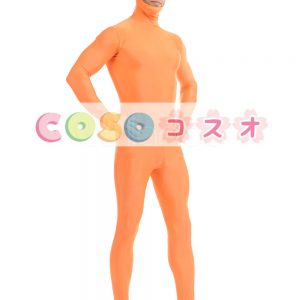 オレンジのユニセックス ライクラ スパンデックス全身タイツ スーツ―taitsu-tights0509