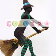 全身タイツ　ブラック　大人用　魔法使い　ユニセックス　コスチューム　カラーブロック　開口部のない全身タイツ　―taitsu-tights0546