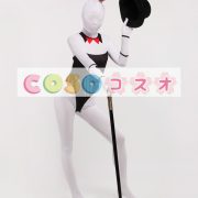 全身タイツ，ウサギ　女性用　大人用　コスチューム　カラーブロック　開口部のない全身タイツ　―taitsu-tights0600