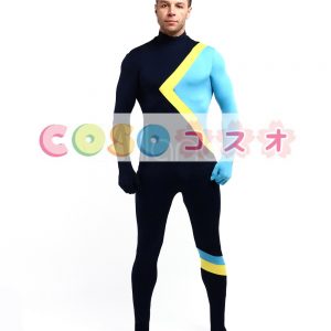 全身タイツ，コットン+スパンデックス　スーパーヒーロー　カラーブロック　男性―taitsu-tights0617