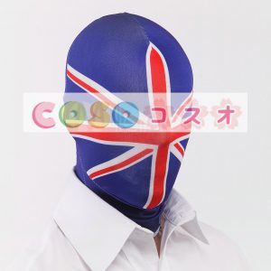 全身タイツアクセサリー，マスク　国旗柄　ファッション　開口部がない　変装コスチューム　―taitsu-tights1199