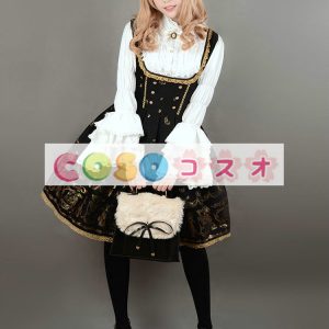 ロリータジャンパースカート　編み上げ　可愛い　ベルベット　 ―Lolita0115