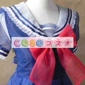 ロリータ服　ワンピース　チュニック　ドレス　オーガンザ　可愛い　半袖　折り襟　リボン　パーティー　 ―Lolita0143