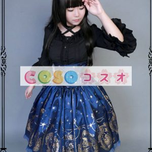 ロリータ服　スカート　スィート　プリント　レース　　人気 ―Lolita0224