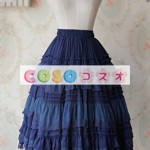 ロリータ服　スカート　スィート　単色　レース　 ―Lolita0231