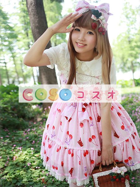 甘いシフォン弓かわいいジャンパー スカート ―Lolita0282 1