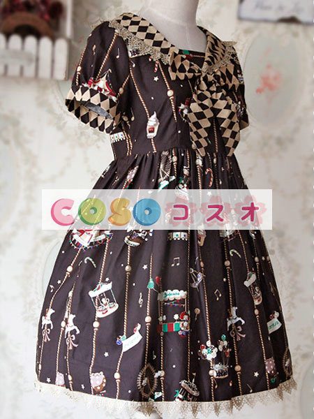 甘い茶色の綿弓ロリータ ワンピース ―Lolita0306 1