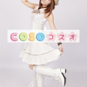 ロリータワンピース,ホワイト リボン 蝶結び クラシック&トラディション コットン ―Lolita0321