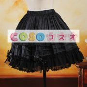 ロリータスカート　ブラック　蝶結び　ゴシック　ティアド　 ―Lolita0399