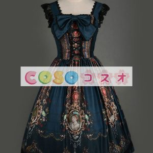ロリータジャンパースカート　レトロ　合成繊維　 ―Lolita0562