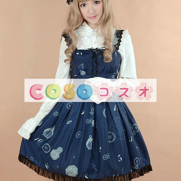 ロリータジャンパースカート　レトロ　シフォン　 ―Lolita0597 1