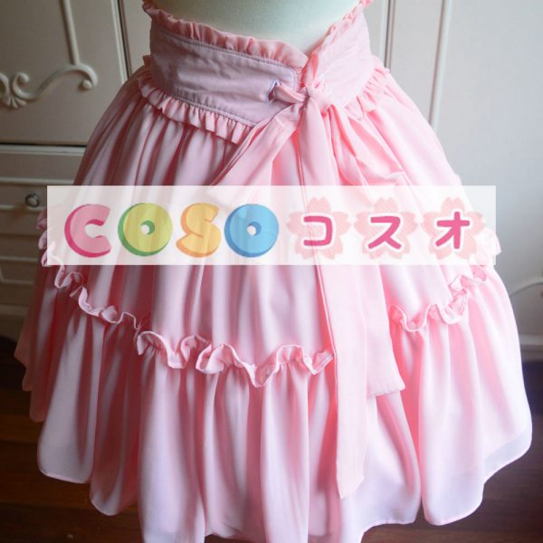 女性のためのピンクの弓シフォン ロリータ スカート ―Lolita0624 1