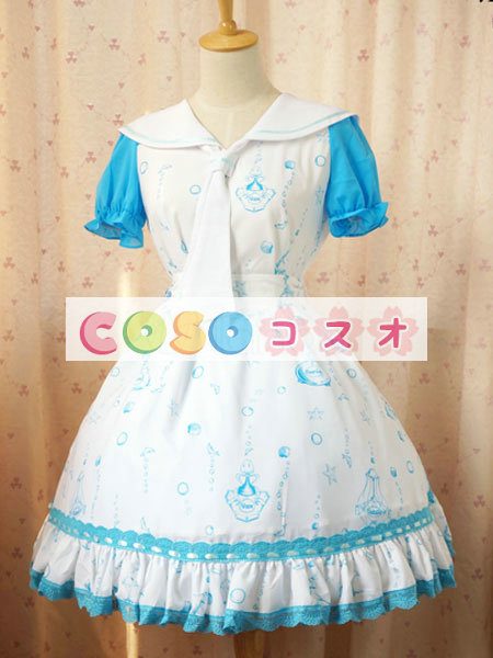 女性のための印刷された弓シフォン カントリーロリータ ドレス ―Lolita0647 1