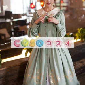 ロリータ服　ワンピース　プリント　ドレス　合成繊維　スィート　レース　カジュアル　 ―Lolita0748