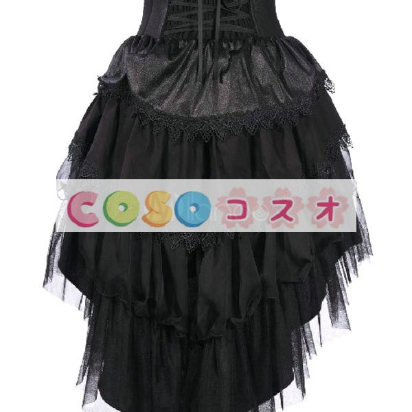 ロリィタ服　スカート　レトロ　ポリエステル　ブラック　パーティー　 ―Lolita0811 1