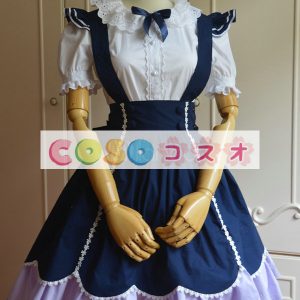ロリータ服　セット　シャツ＆スカート　ブルー　半袖　スィート　 ―Lolita0855