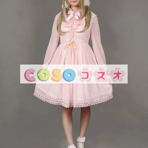 ロリータ服　ワンピース　単色　ドレス　シフォン　スィート　結び　カジュアル　 ―Lolita0090