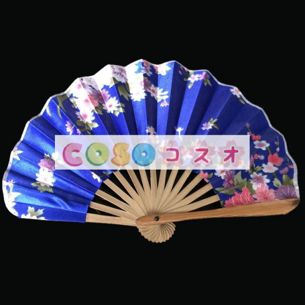 頭飾り　扇子　ブルー　竹　入浴　日本　ジャパニーズ―festival-0048 1
