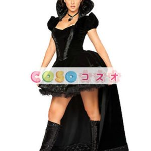 ハロウィーン衣装　魔法使い　女性用　ドレス　ポリエステル　ブラック―festival-0079