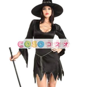 コスチューム衣装　魔女　ハロウィン　2014ブラック　女性用―festival-0222