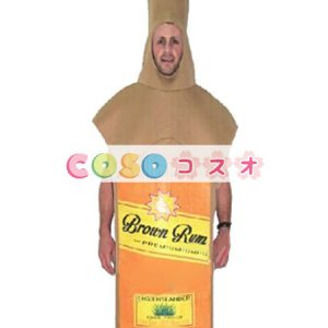 コスチューム衣装　黄土色　ジャンプスーツ　男性用　大人用　フード　―festival-0270