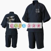 ハロウィングッズ　ジャパニーズ　男性用　大人用　ブラック―festival-0301