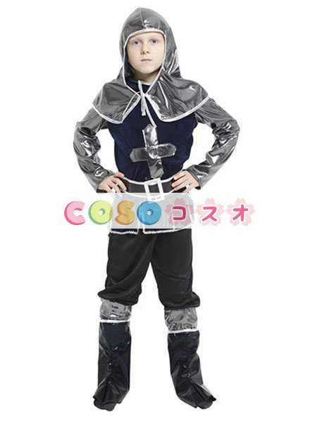 ハロウィングッズ　ブラック　男の子用　ローマン　子供用　ポリエステル　トップス　ハロウィーン　―festival-0452 1