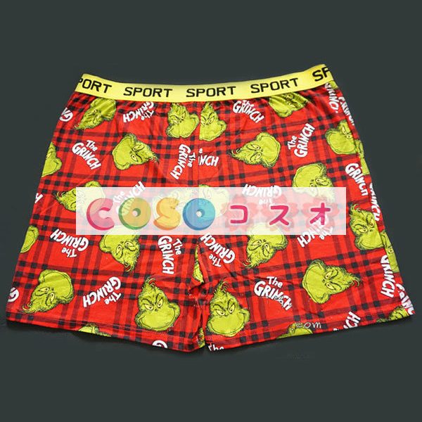 ハロウィングッズ　レッド　男性用　クリスマス　大人用　合成繊維　ショーツ　ショーツ　クリスマス　―festival-0497 1