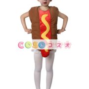 コスチューム衣装　ユニセックス　キッズ用　マルディグラ　フード　ジャンプスーツ　ブラウン　―festival-0566