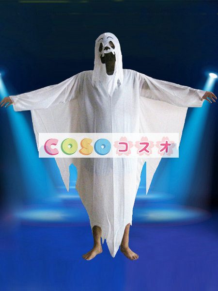 ハロウィングッズ　ホワイト　男女兼用　大人用　合成繊維　ハロウィーン　―festival-0441 1