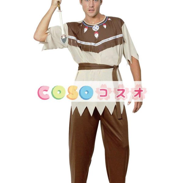 ハロウィングッズ　男性用　ネイティブアメリカン　大人用　合成繊維　ヘッドギア　ハロウィーン　―festival-0442 1