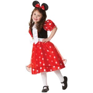 コスチューム衣装　ミッキーマウス　Mickey　Mouse　レッド　ドレス　女の子用-halloween-trz0725-0006