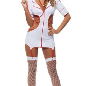 看護婦 医者 カップル コスプレ セクシー  ナイトクラブ ハロウィン コスプレ衣装-Halloween-trw0725-0099