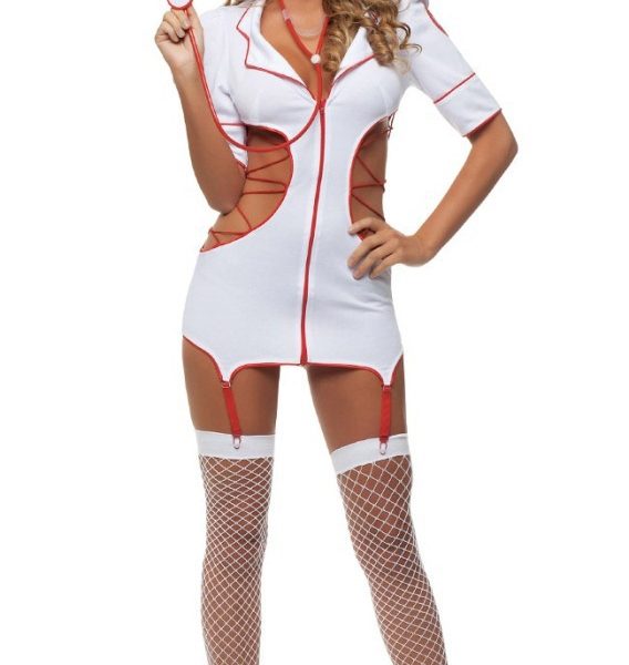 看護婦 医者 カップル コスプレ セクシー  ナイトクラブ ハロウィン コスプレ衣装-Halloween-trw0725-0099 1