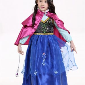 Disney Princess アナと雪の女王 プリンセス ドレス  コスチューム 子供-Halloween-trw0725-0133