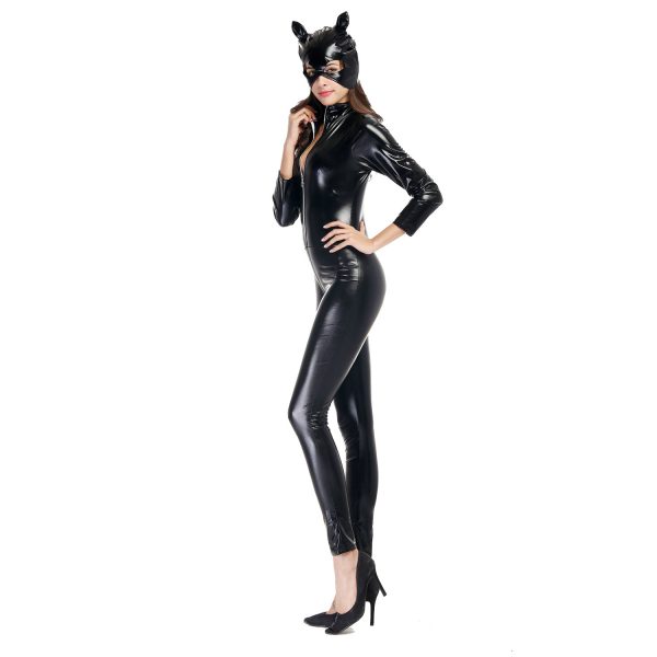クラブ ペンキの被膜 猫ガール ユニセックス ハロウィン パーティー セクシー コスプレ衣装 -Halloween-trw0725-0189 1