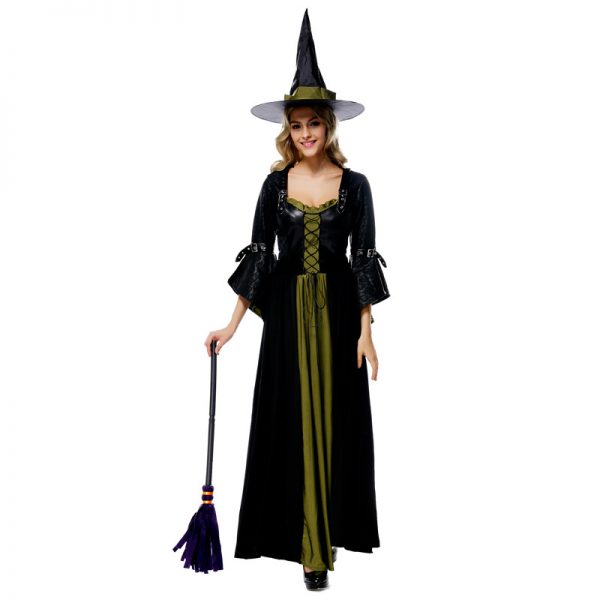 魔女 ハロウィン ドレス 仮装パーティー ナイトクラブ コスプレ衣装 cosplay-Halloween-trw0725-0376 1