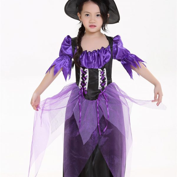 ハロウィン 魔女 コスプレ服 cosplay 巫女 舞台服 子供 可愛い-Halloween-trw0725-0484 1