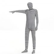 コスプレ 囚人服　囚人コスプレ ハロウィン 仮装 コスチューム黒／白　Men’s　男性用 ハロウィン衣装-Halloween-trw0725-0489