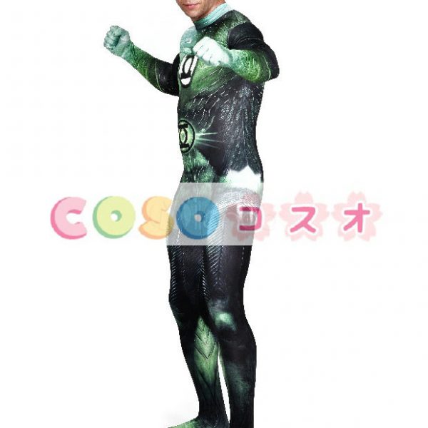 全身タイツ　グリーン　大人用　ユニセックス　グリーンランタン　　―taitsu-tights1325