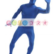 全身タイツ　ライクラ・スパンデックス　大人用　ブルー　―taitsu-tights1488 2
