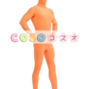 全身タイツ　オレンジ色　ライクラ・スパンデックス　大人用　―taitsu-tights1491 2