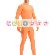 全身タイツ　ライクラ・スパンデックス　大人用　オレンジ色　―taitsu-tights1496 2